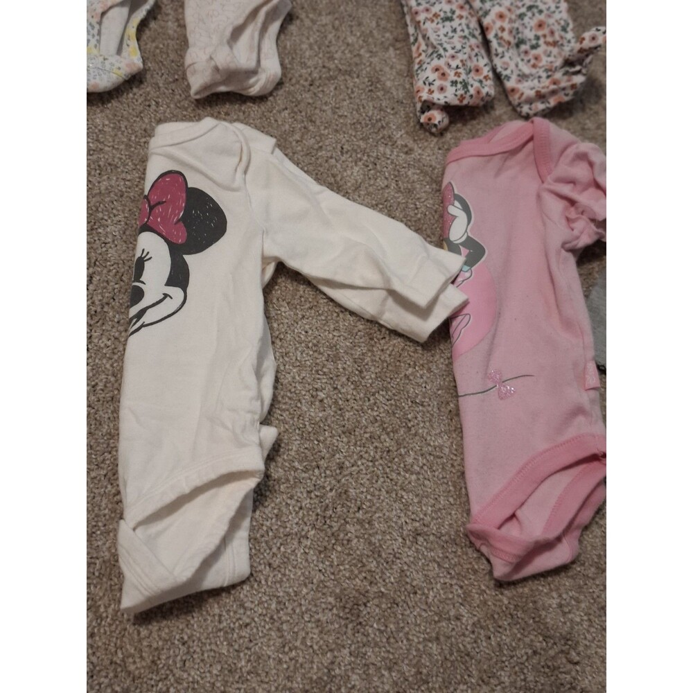 Baby One Piece Bundle Lot - Carter’s, Disney, Burt's Bees, Jumping Beans 0-3 Mon - Picture 16 of 16